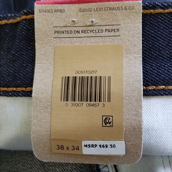 Levi's 517‎ Men's Blue Dark Wash Cotton Bootcut Jeans Size 38 NEW - Picture 13 of 16